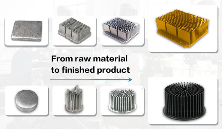 Cold Forged Aluminum Heat Sink Process