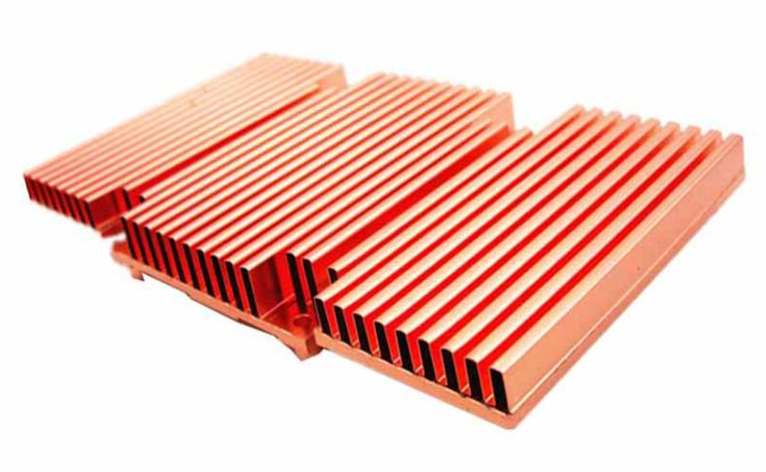 Copper Folded Fin Heat Sinks