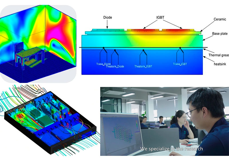 IGBT heat sink cooling thermal simulation