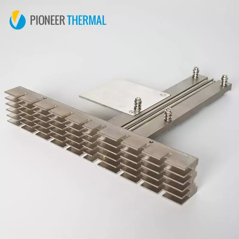 Custom Aluminum Extrusion With Heat Pipes Soldering Heatsinks