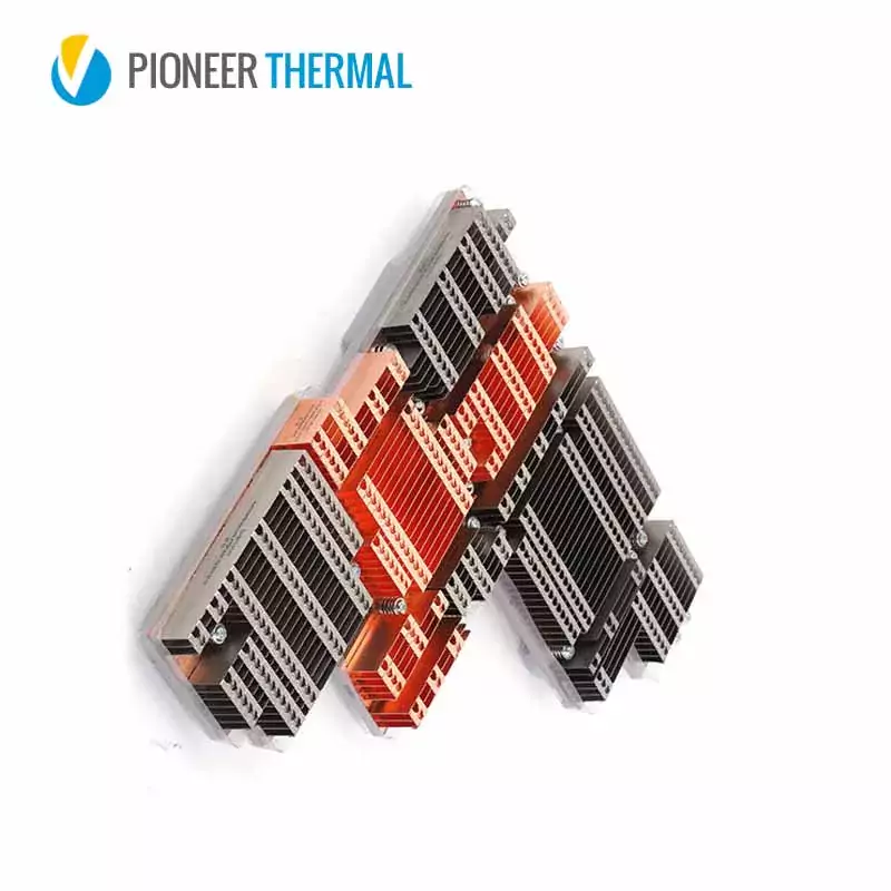 Copper and Aluminum Stacked Fin Heat Sink